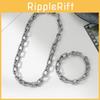 Solid Steel Cuban Chain Necklace With Durable Polishing For Daily Wear