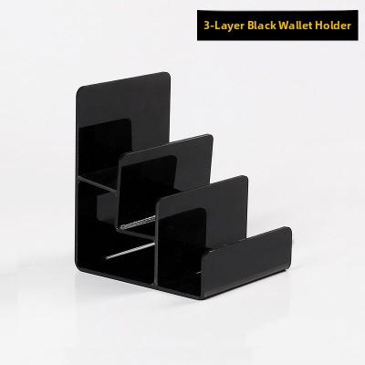 Acrylic Display Stand Multi-layer Step-shaped Wallet Holder Mobile Phone Case Holder Leather Clip Stand Transparent Base