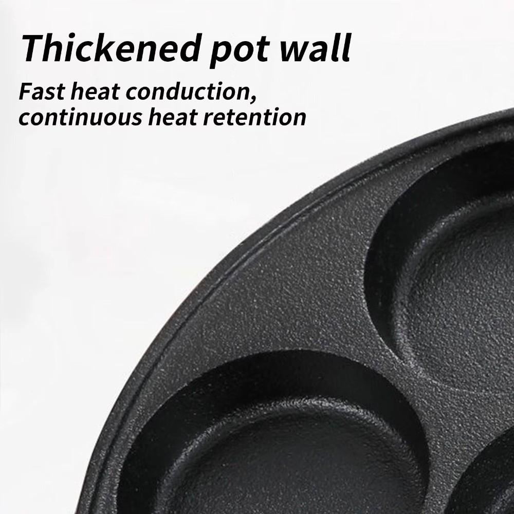 Cast Iron Cast Iron Pancake Pan 7-Hole Grilling Frying  for Breakfast Crepe Steak Pizza Baking