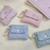 Briskstyle Pastel Sweet Quilted Card Coin Purse Pouch Keyring 4 Colors