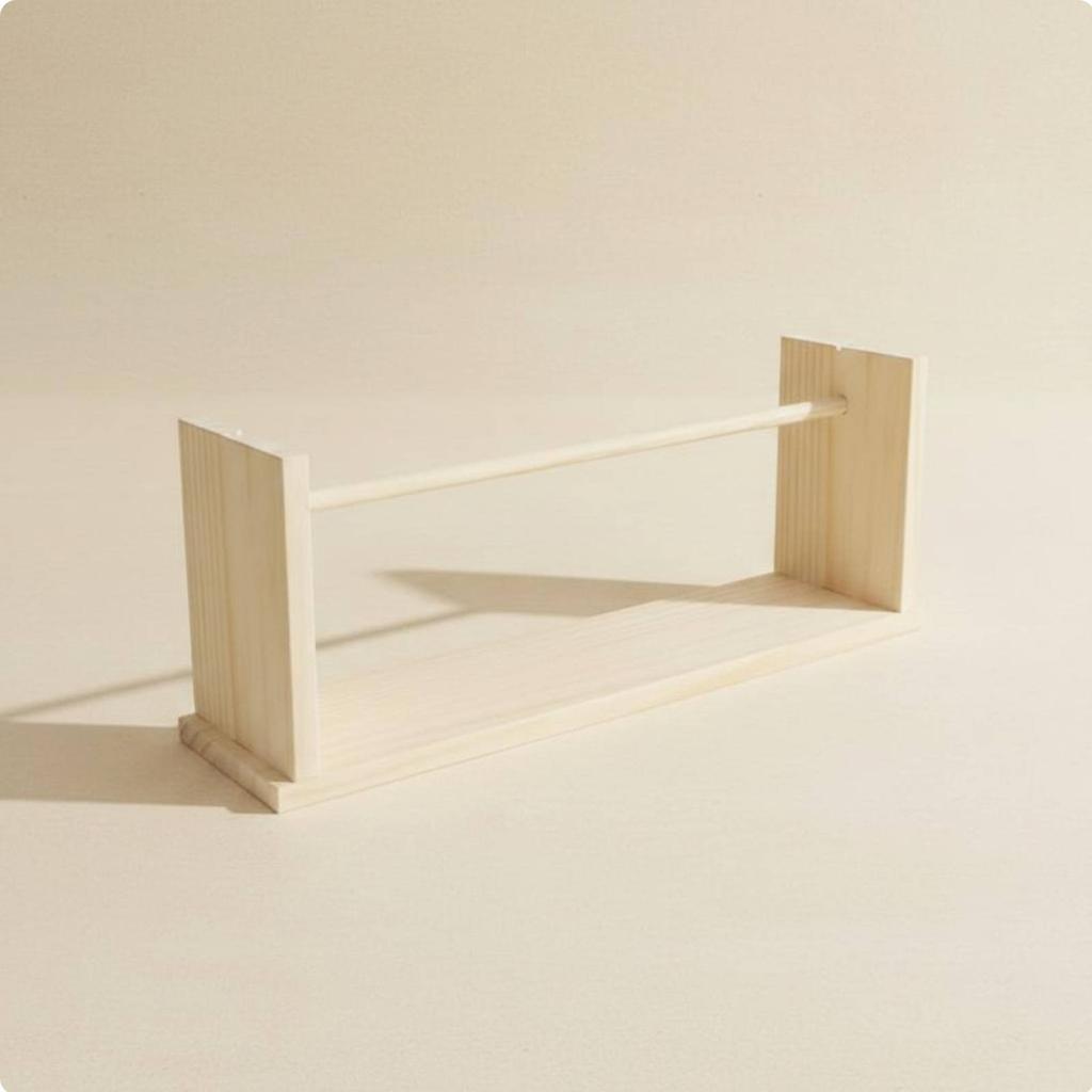 Yarn Spool Rack Knotsnag-resistantFree Wooden Yarn Holder Crafting Supply Sturdy Wood Even Rotation for Crocheters
