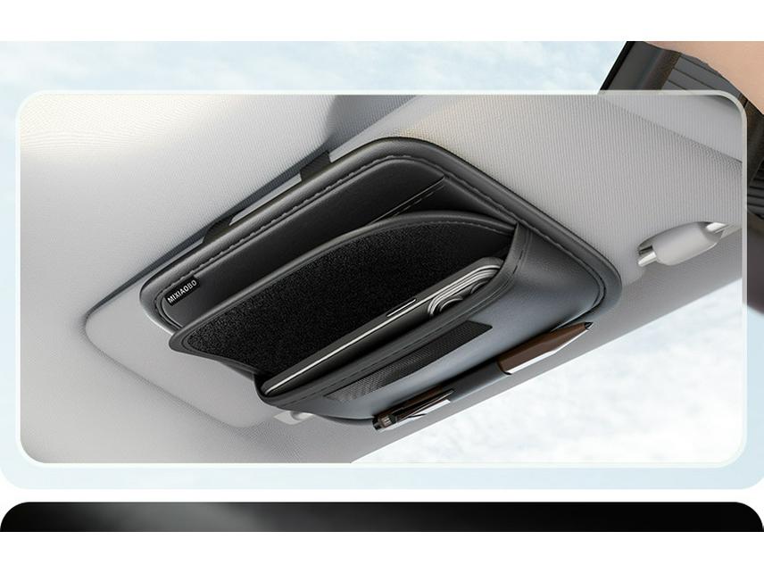 Universell bilvisir solbrilleholderklemme - Multifunksjonell brilleetui og oppbevaringsboks