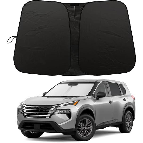 Windshield Sun Shade Compatible With 2018 Kia Sportage Accessories, 240T Foldable Window Sunshade Sun Visor Protector, Blocks UV Rays Keep Your