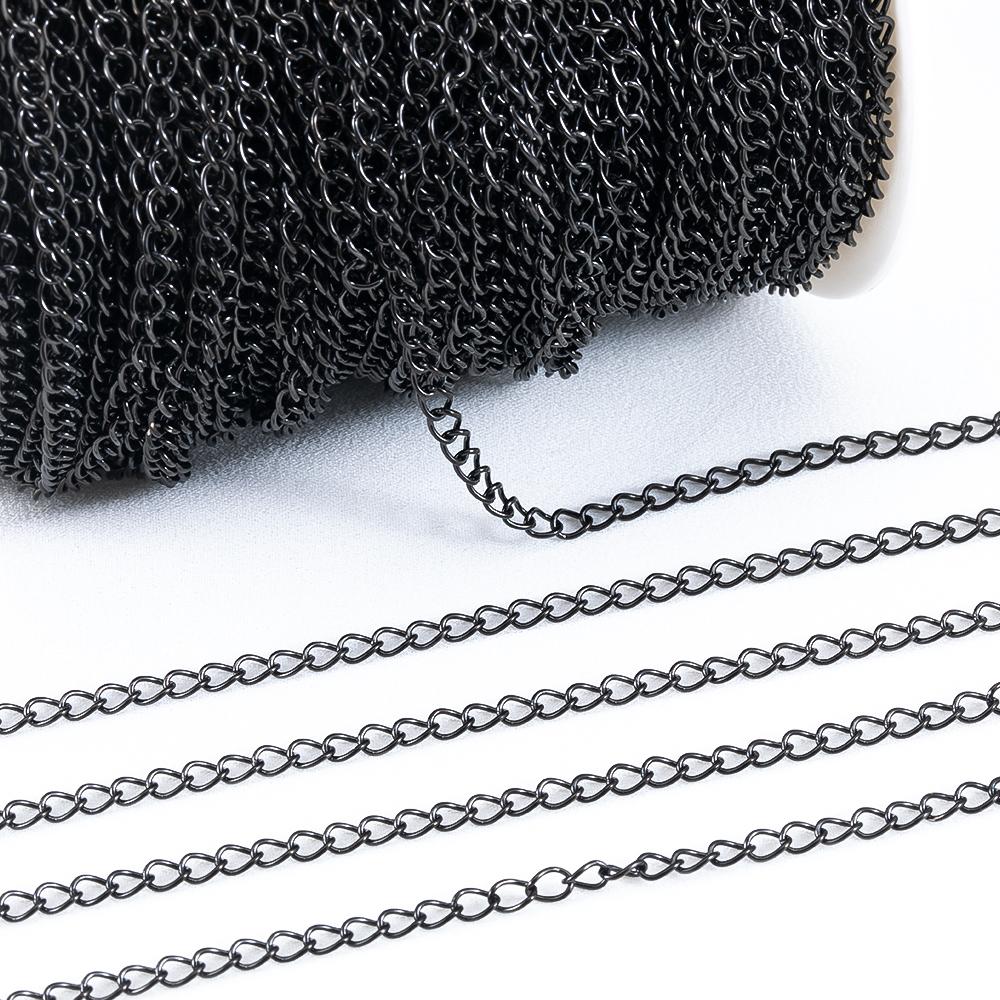 2meters Stainless Steel Extension Chain Gold Color Necklace Bracelet Supplies Chain Wholesale Accessories for Jewelry Making DIY