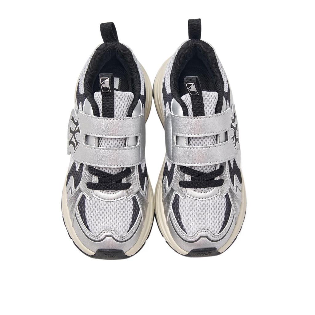 MLB Polyester New York Yankees Fashion Simple Comfortable Aesthetic Low-Top Kids Running Shoes Kids sneaker Silver 7ASHCB05N-50SID