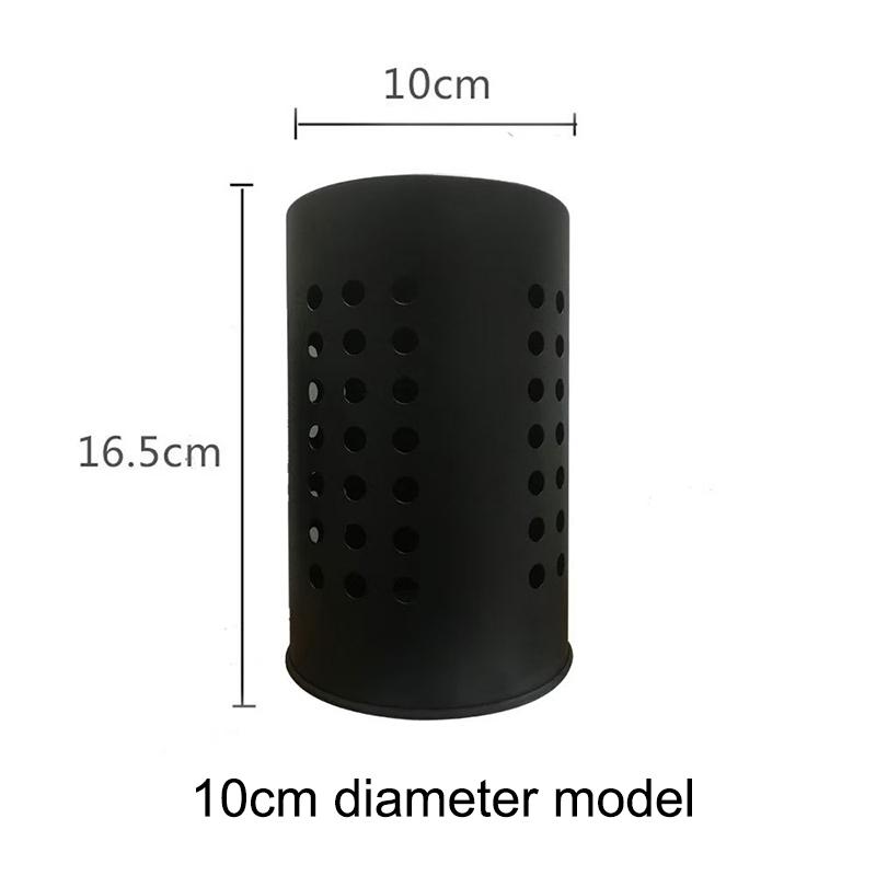 Tub pentru bețișoare din oțel inoxidabil, găleată pentru tacâmuri, capacitate mare, depozitare ustensile de bucătărie, gaură rotundă, tub de scurgere golit