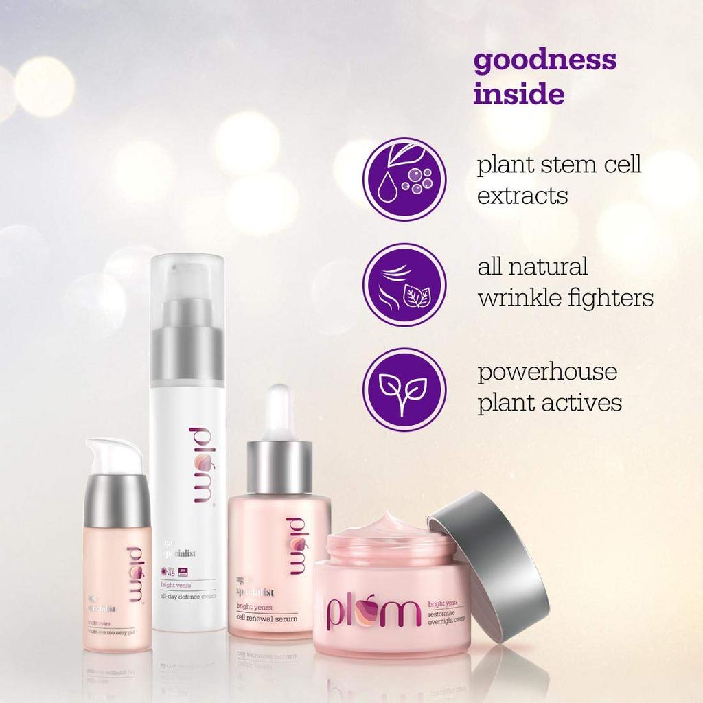 Plum Bright Years Restorative Overnight Creme 50ML | Hydrating Night Cream for Dry Skin | Vegan & Cruelty-Free Moisturizer