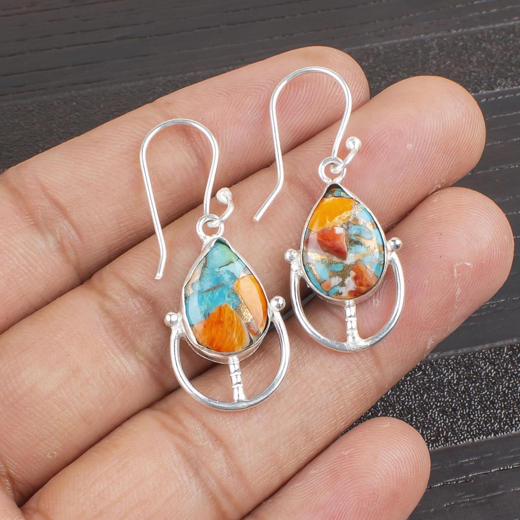 Piggøsters 925 Solid Sterlingsølv Øredobber, Håndlagde Edelstensøredobber Smykker, Gaver Til Kone Helt Nye Øredobber