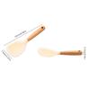 1Pcs Silicone Spoon Non-stick Cooking Spoon Wooden Handle Pot Rice High-temperature-resistant Spoon Durable Kitchen Gadgets