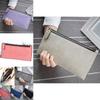 New Fashionable European American Simple Matte Long Wallet Women Thin Zip Wallet Student Clutch Card Holder