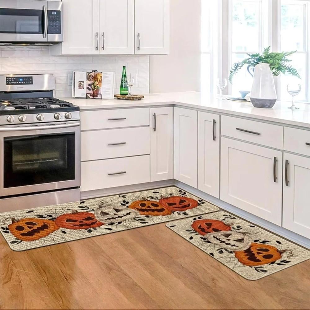 Absorbent Pumpkin Door Mat Easy Clean Halloween Doormat New Ghost Carpet  for Home Decoration