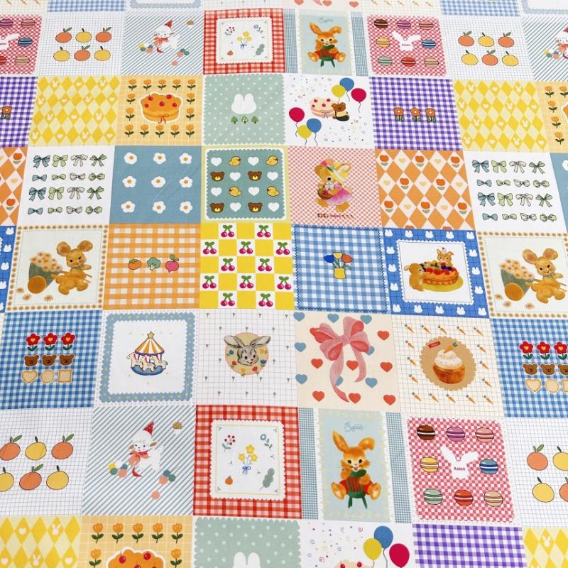 

1 шт. Хлопковые ткани для пэчворка, хлопковые ткани для рукоделия с рисунком из мультфильмов, пэчворк для шитья, поделки своими руками 50x143cm