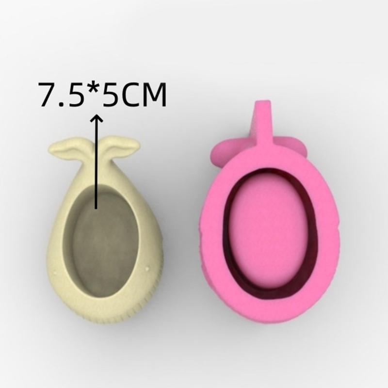 Whale Silicone Molds Succulent Plant Pots Moulds Whale Shape Planter Crafting Molds Silicone Texture for Hand-Making