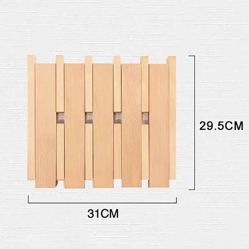 Double Row Coat Racks Solid Wood Clothes Hanging Hooks Entrance Hall Portable Clothing Rack Multifunctional Bag Scarf Hangers 11035₽