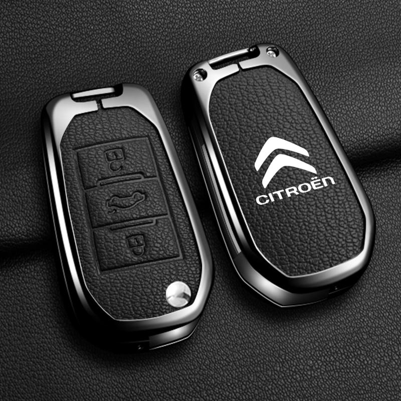 Kryt na klíčenku zinková slitina kůže pro Citroen C1 C2 C4 C6 C3-XR Picasso Grand DS3 DS5