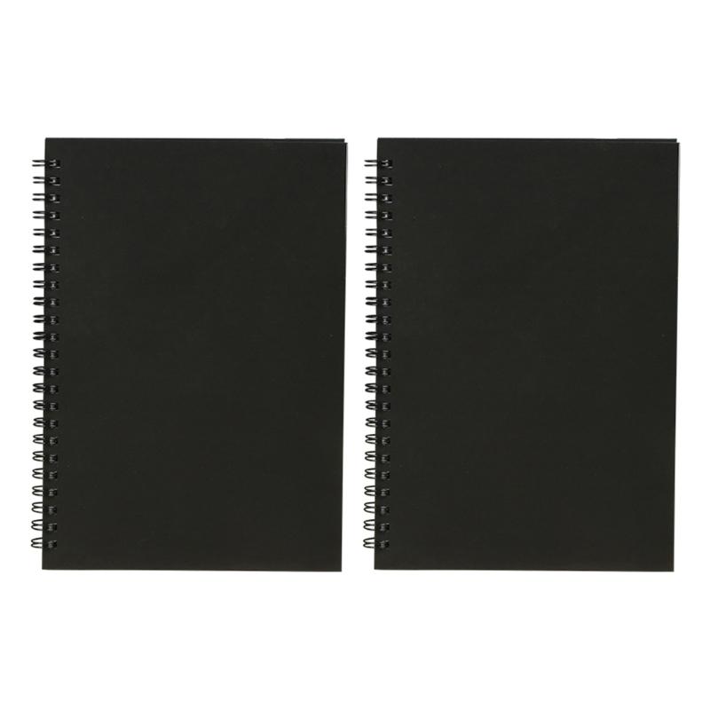 2 Pcs Sketch Book Stationery Notepads Blank Spirals Notebook Journal Notebook School Supplies for Artists Students 1