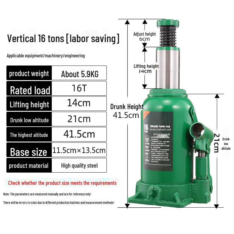 Multi-Capacity Vertical Hydraulic Jack: 5T, 10T, 20T, 50T for Car Tire Change & Repair