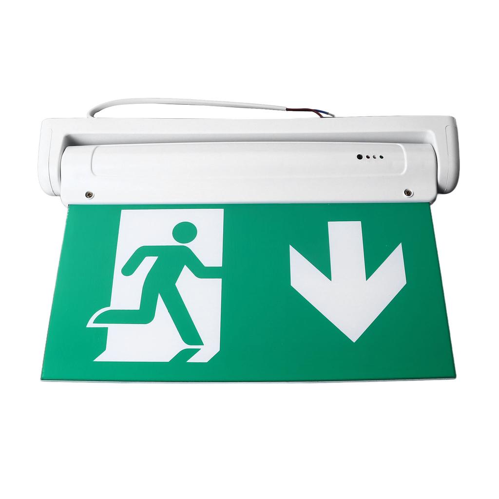 Exit Sign LED Battery Powered Emergency Safety Facilities Acrylic ABS Green AC85?265V