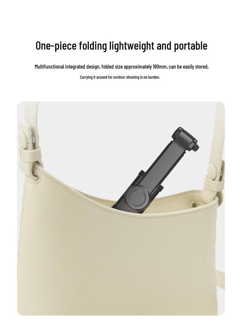 Bluetooth-Selfie-Stick aus Aluminiumlegierung mit Gimbal-Stabilisator gegen Verwacklungen & für vertikale Aufnahmen