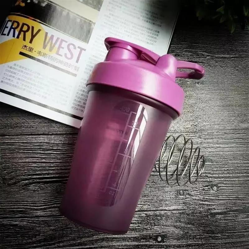 Sport Shaker Bottle 400ML Whey Protein Powder Mixing Bottle Sport Fitness Gym Shaker Outdoor Portable Plastic Drink Bottle