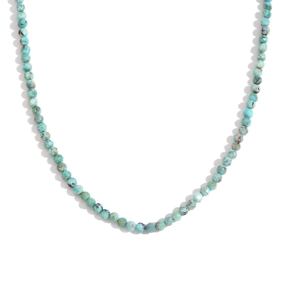 MamacitaSlay Simple 316L Stainless Steel Natural Stone Bead Necklace Waterproof Neck Jewelry Women's Elegant Statement Necklace