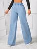 Retro Women's Wide-Leg Denim Jeans - Loose, Versatile, Long, Straight Fit