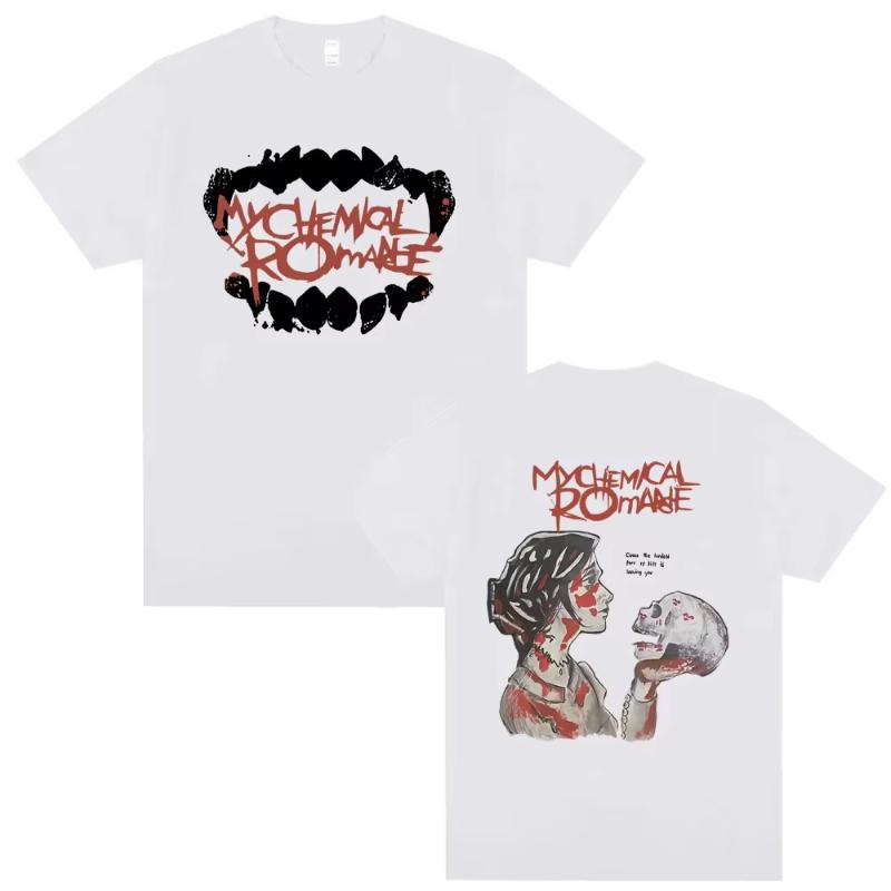 Limitované tričko Punkové kapely My Chemical Romance Pánské Dámské Gotický Rock Oversized Streetwear Unisex Běžné Měkké Bavlněné Trička Top