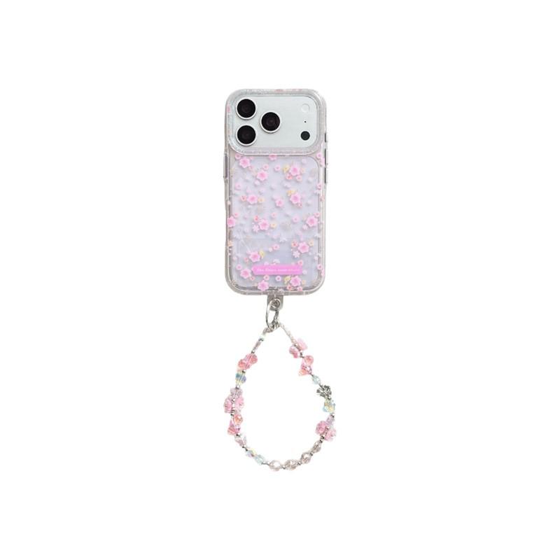 Lente Roze Bloemen Meisjesachtig Hart Telefoonhoesje voor iPhone 17/16 Pro Max/15/14