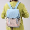 New Large Capacity Canvas Backpacks High-Value Color-Blocked College Student Double Shoulder Bag Laptop Bags for Women 2026