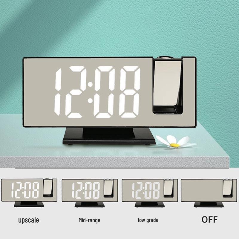 LED Projection Clock: Multifunctional Digital Alarm with USB and Auto Light-Sensing