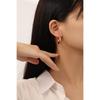 Glossy Minimalist Circle Earrings: European & American Fashion, Color-Retaining, High-End Electroplated Hoops for Women
