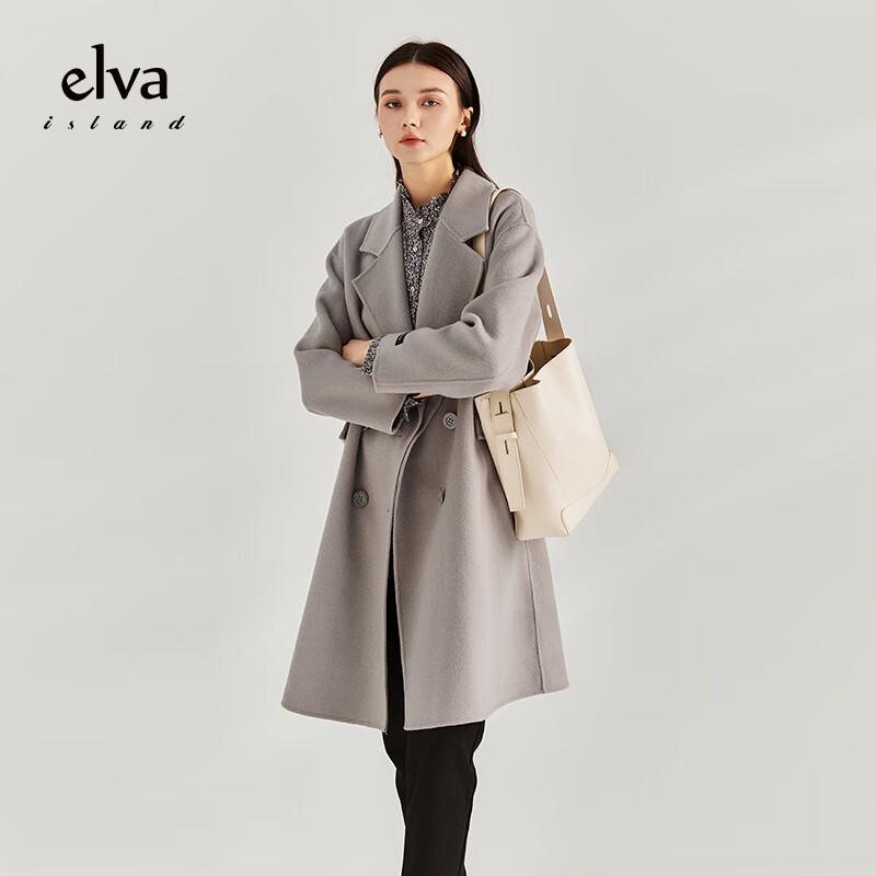 

Elva Island Women s Wool Double-Faced Overcoat L