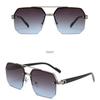 Rimless Square Aviator Sunglasses | Gradient Lens Fashion Shades for Men & Women