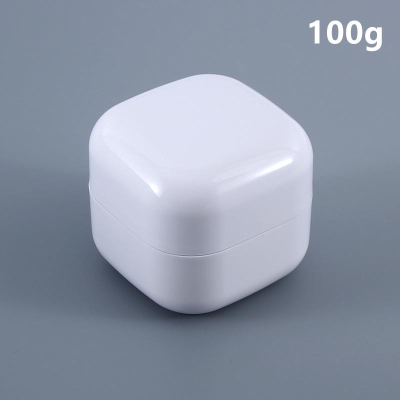 Пластиковая банка для крема 100 г, полипропиленовая банка для крема для лица, многоразовая бутылка для лосьона и крема с ложкой, широкое горлышко, бутылка для снятия макияжа от обморожения