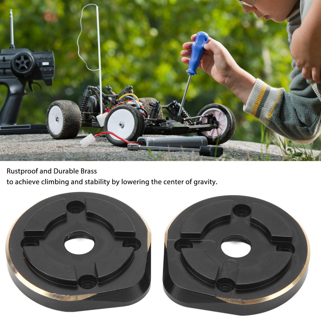 2Pcs Outer Portal Covers Black Antiwear Rustproof High Accuracy Portal Covers Weights for SCX10 III Capra 1/10 Crawler