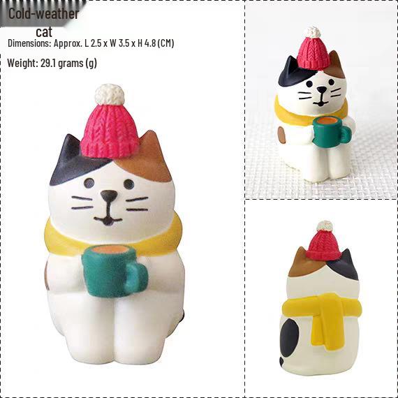 Japanese Cat Santa Claus Miniature Gifts - DIY Resin Crafts Ornaments