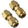 2 Pcs 1/4" Air-Conditioning Copper Pipe Butt Joint Extension Copper Pipe Joint Copper Pipe Quick Joint  Middle Flared Joint