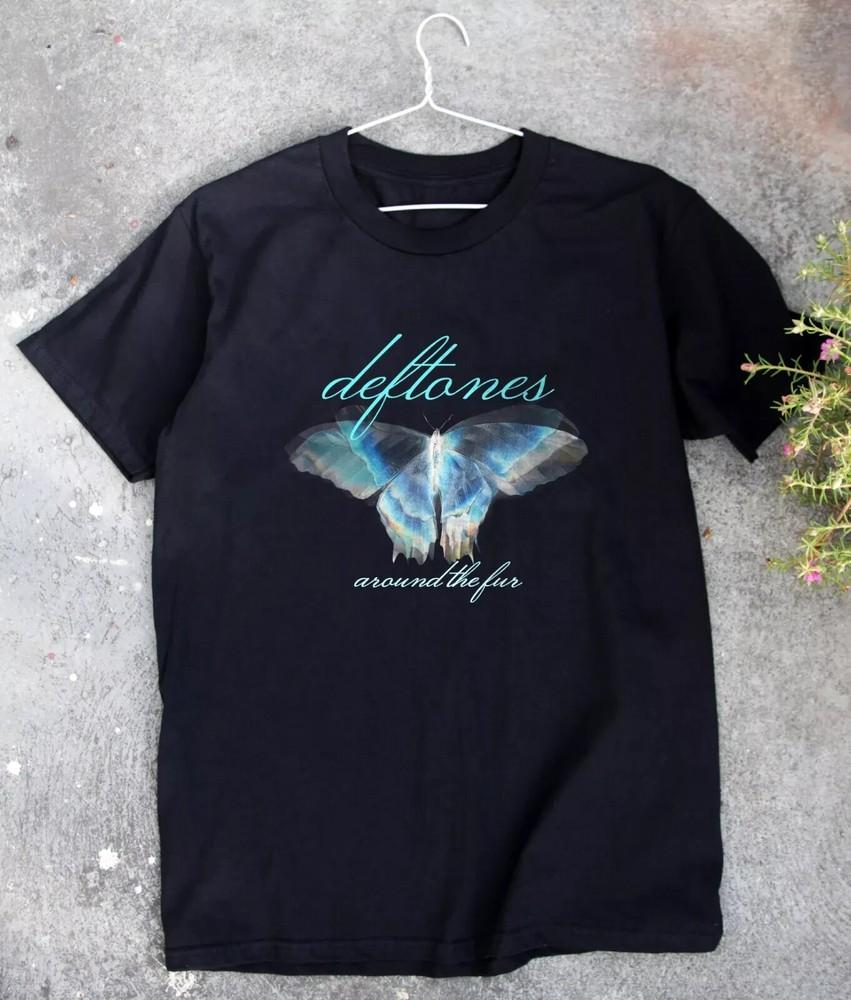 Deftones Around The Fur Butterfly Black T-Shirt Tops tees Men's Women's Size S-4XL