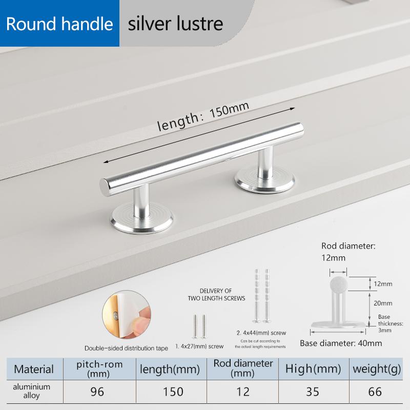 Наклейки на ручки шкафа черные Самоклеящиеся ручки для дверей Без сверления Ручки для ящиков Самоклеящиеся ручки для стеклянной раздвижной двери 1pcs
