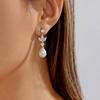 1 Paar Hängeohrringe Imitation Perle Zirkonia Kamelien-Design Anhängerohrringe Braut Hochzeitsohrringe Schmuck Geschenk