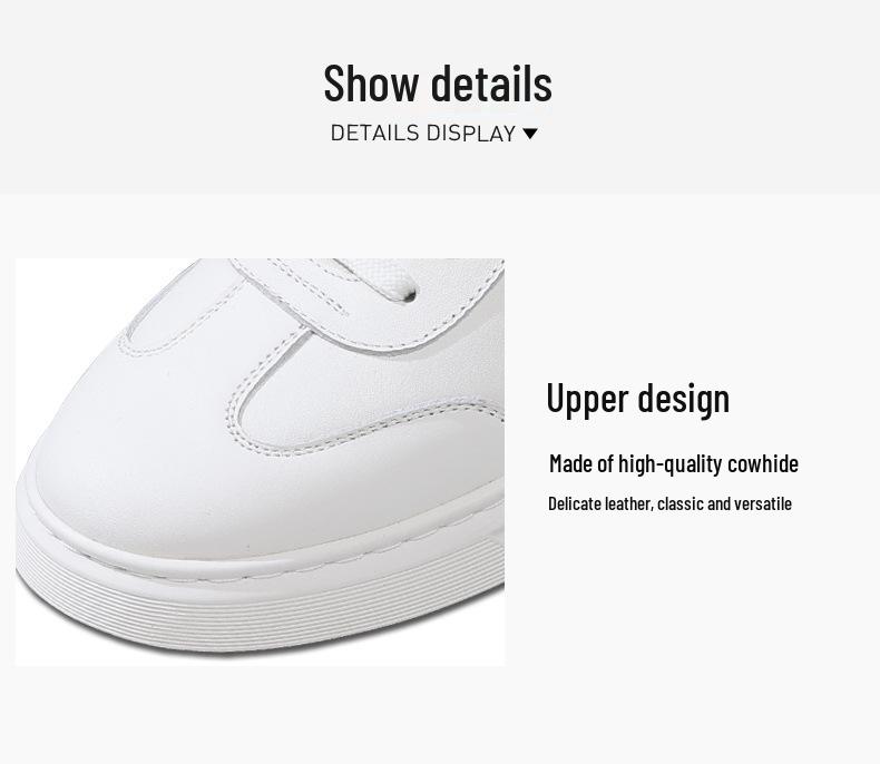 2025 Autumn Trendy Men's Genuine Leather Casual Lace-up Skate Shoes, Color Block Design