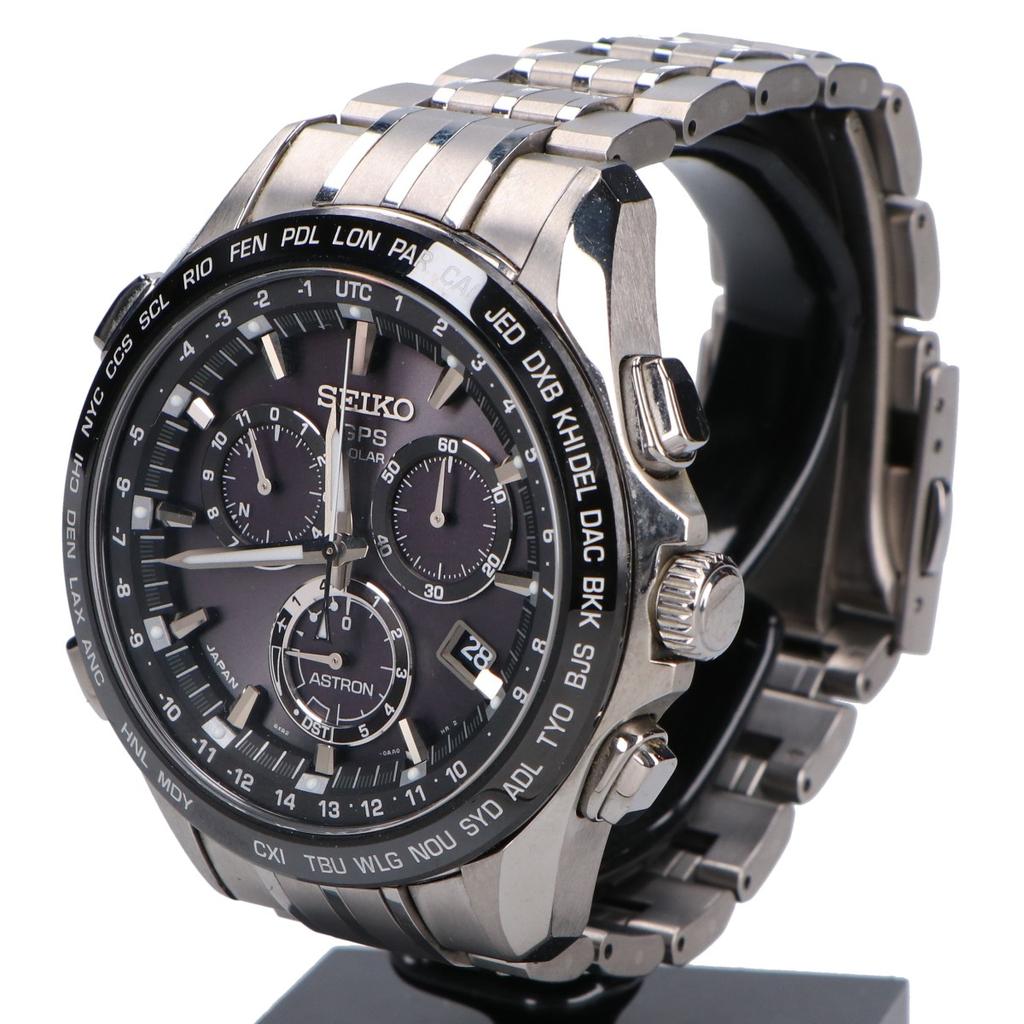 Seiko SBXB003 ASTRON Prestige Line Titanium Chronograph Dual Time GPS Solar Powered WatchesUsed