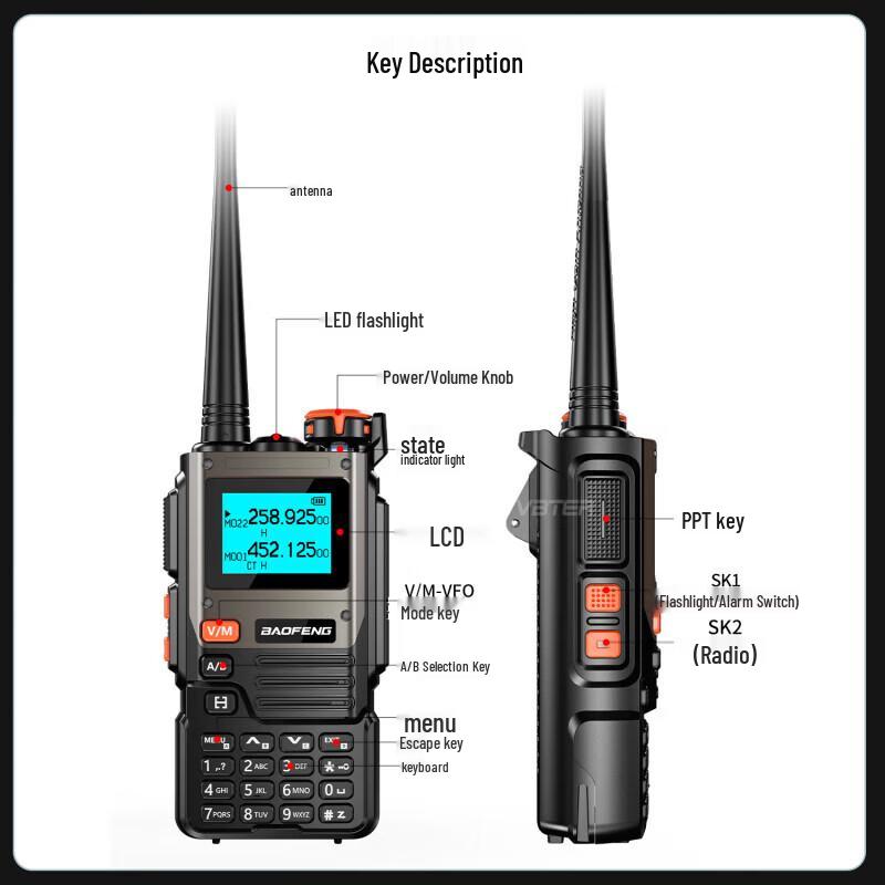 BAOFENG UV-K61 Pro Dual-Band Aviation Two-Way Radio (CN version)