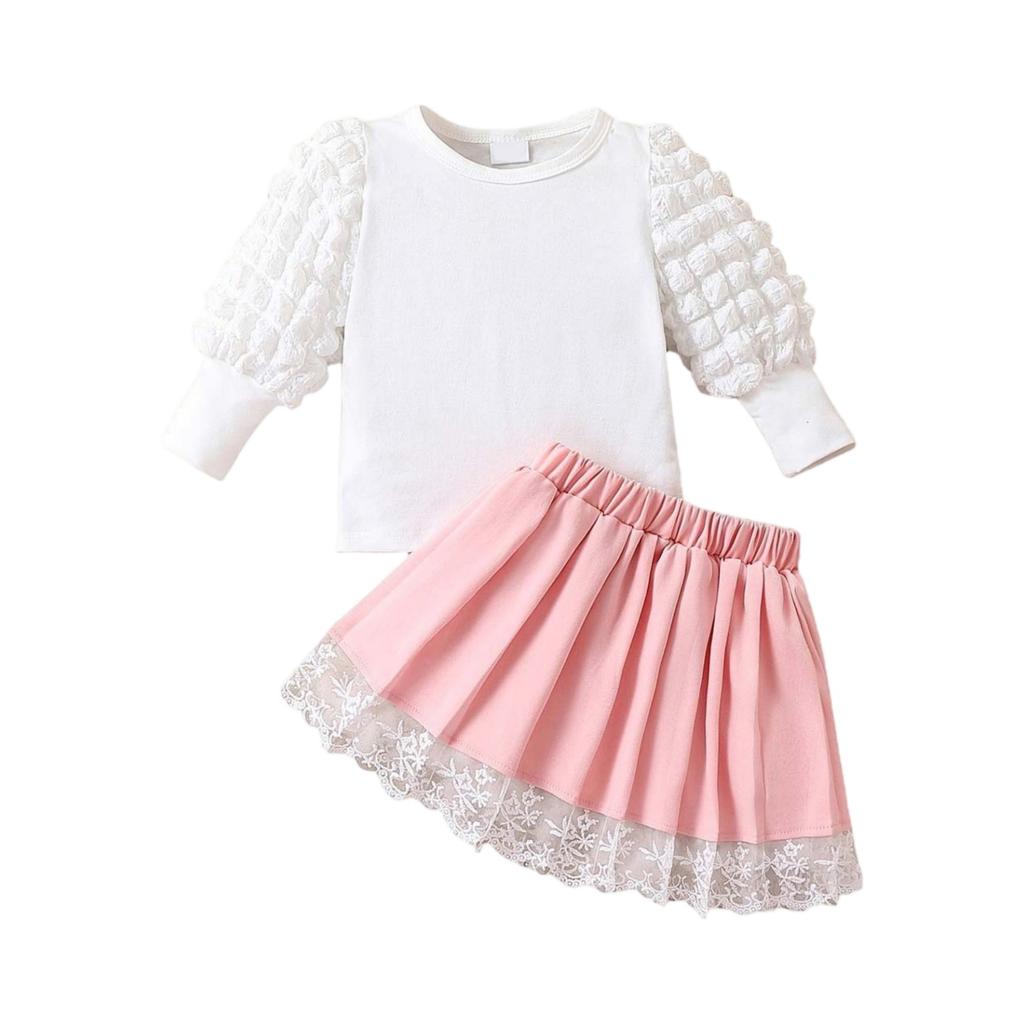 Stilig kjolesett med lange ermer