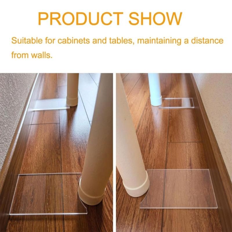 Couch Wall Spacer Clear Acrylic Antislip Spacers Mattress Sofa Wall Guard For Sofa Bed Alignment And Fire Risk Reduction