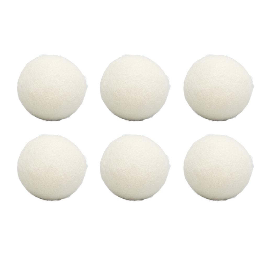 6Pcs Wool Drying Balls Reusable Skin Friendly Static Reduction Time Saving Fabric Softener Ball for