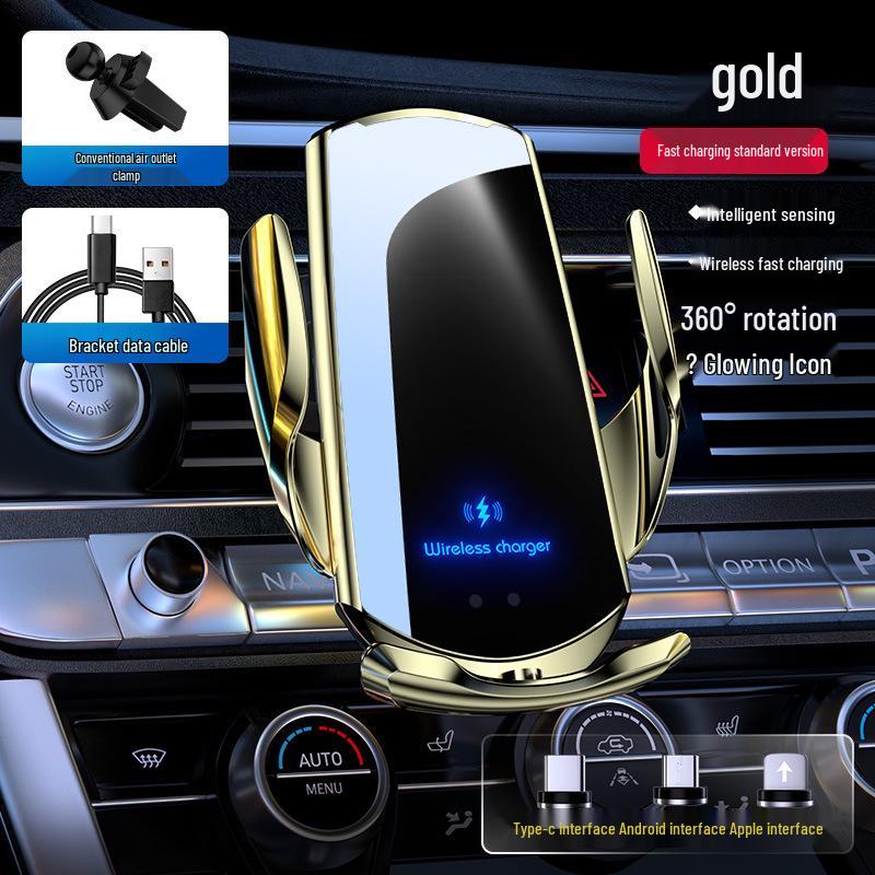 Q3 Magic Clip Car Wireless Charger & Phone Holder, 15W Auto Open/Close, Navigation Mount.