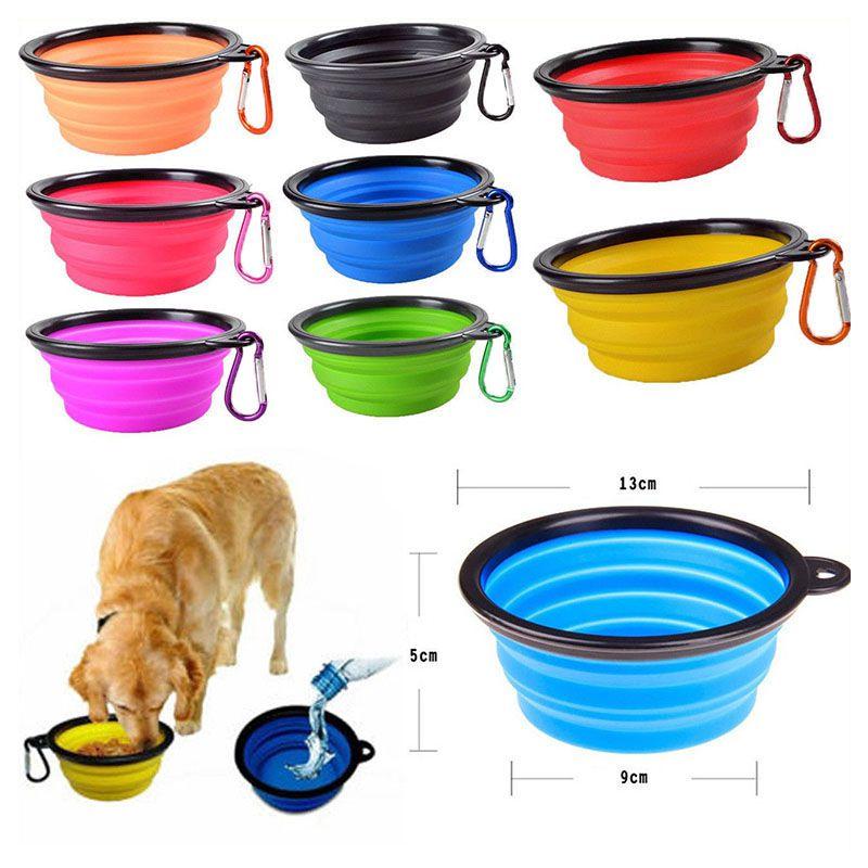 Portable Collapsible Pet Dog Bowl 350ml For Travel In Vibrant Colors For Food And Water