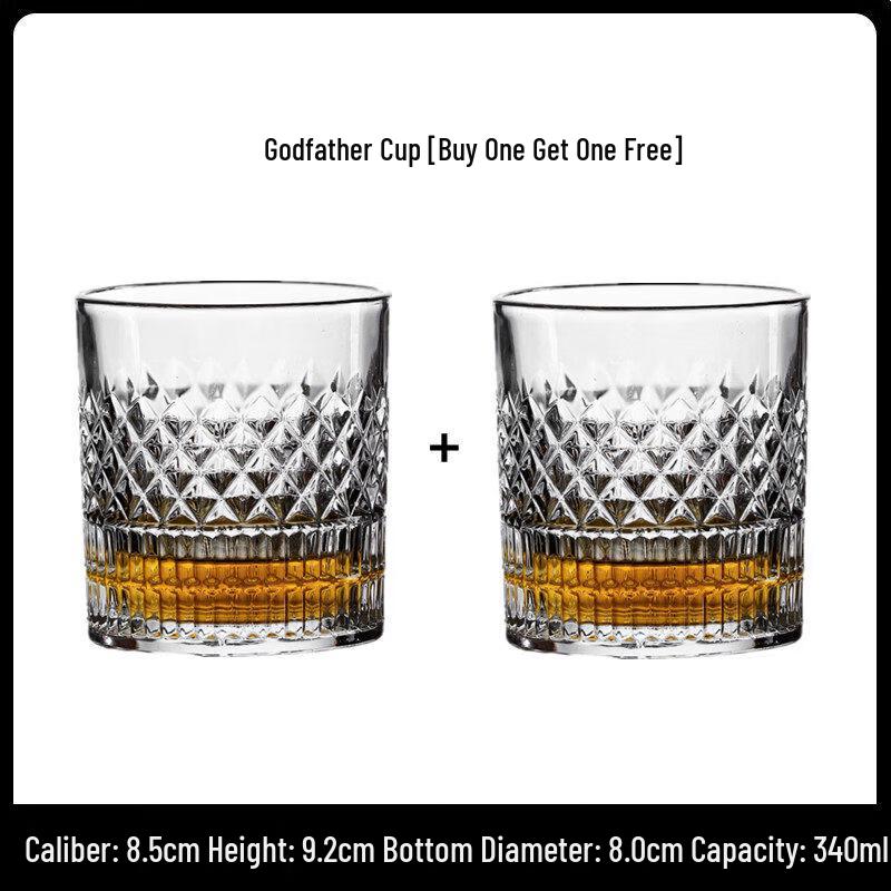 Elegant Star-Patterned Whiskey & Cocktail Glass
