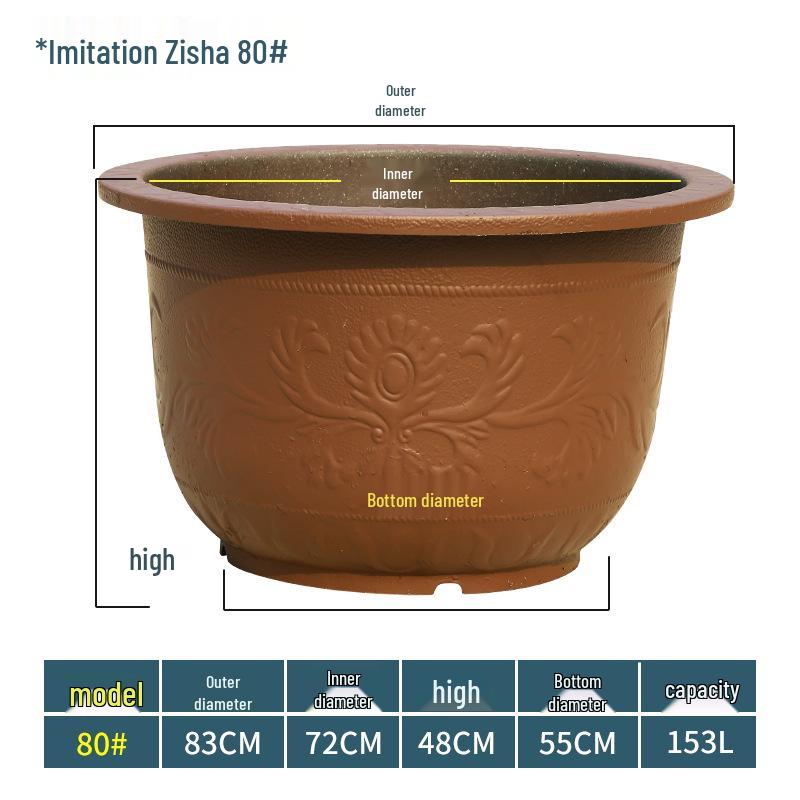 Extra Large Thick Plastic Flower Pot for Outdoor Plants, Trees, and Water Lilies